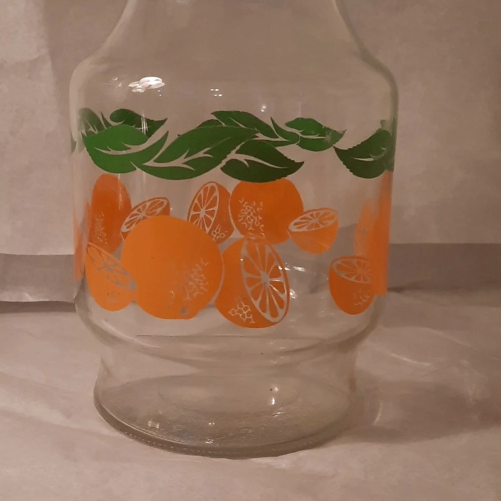 Vintage Glasswear Orange juice or jar